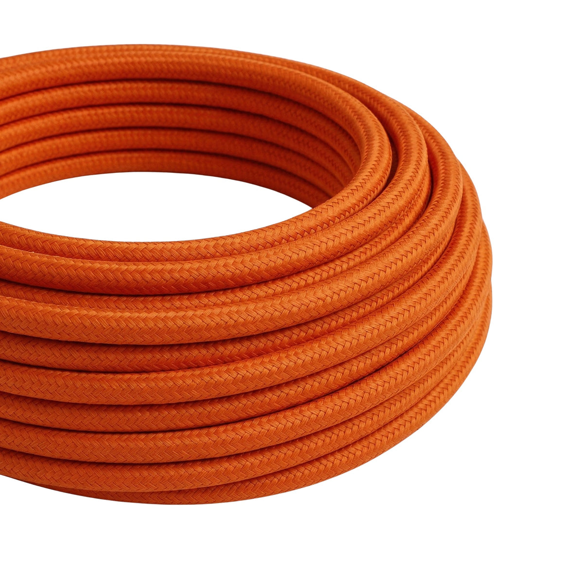 Rund stofledning med silkeeffekt – Flammeorange