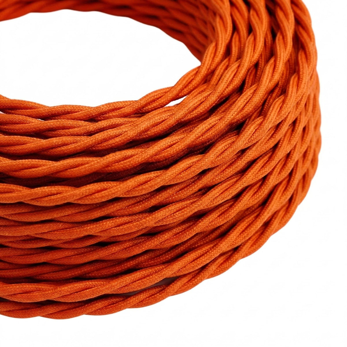 Snoet stofledning med silkeeffekt – Flammeorange