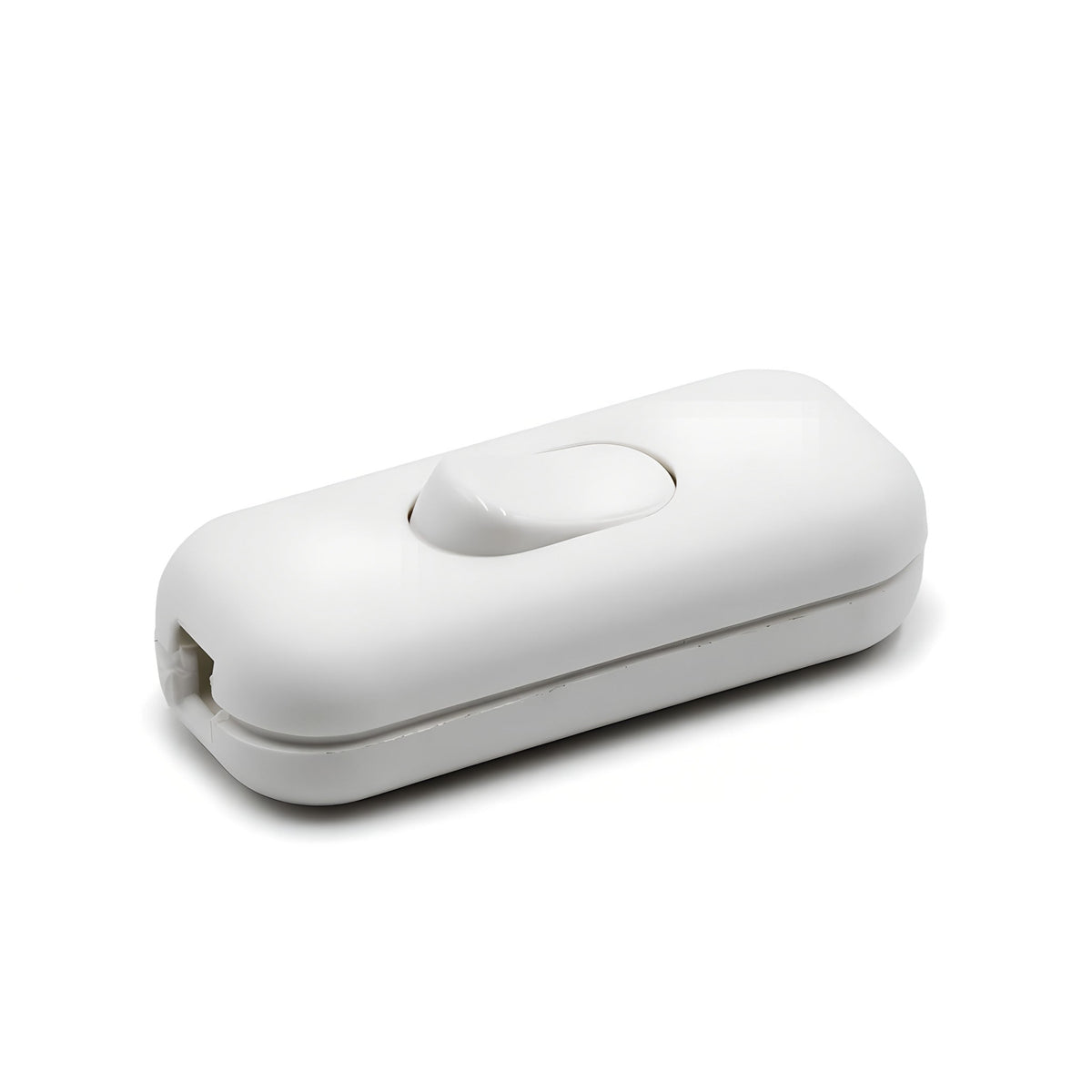 Topolet vippeafbryder til lampeledning — Hvid