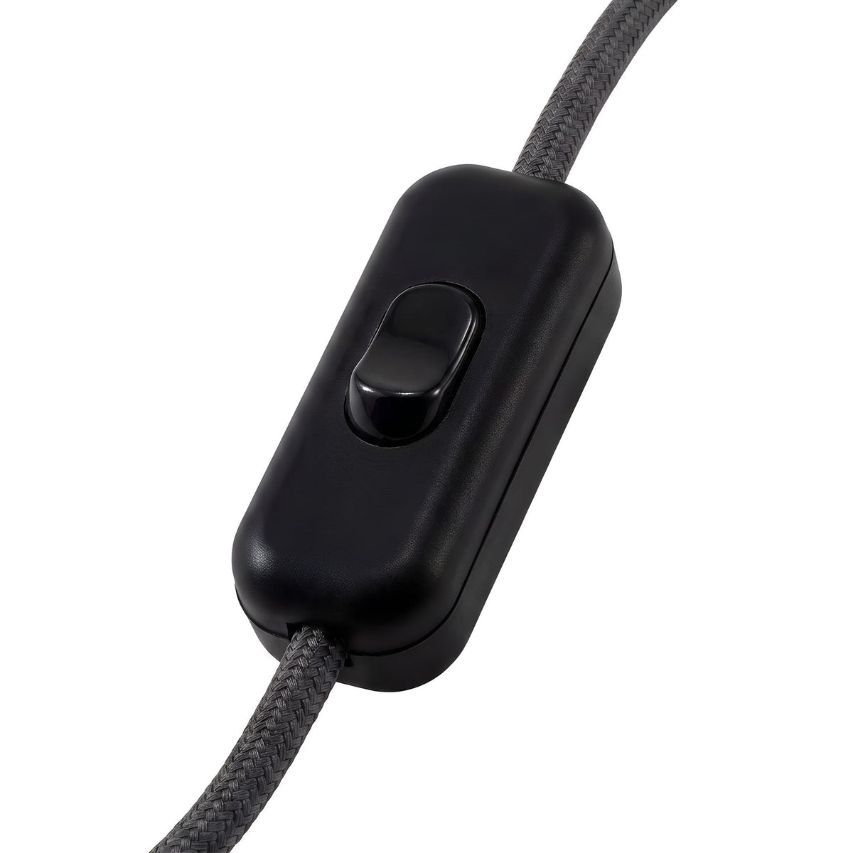 Topolet vippeafbryder til lampeledning — Sort