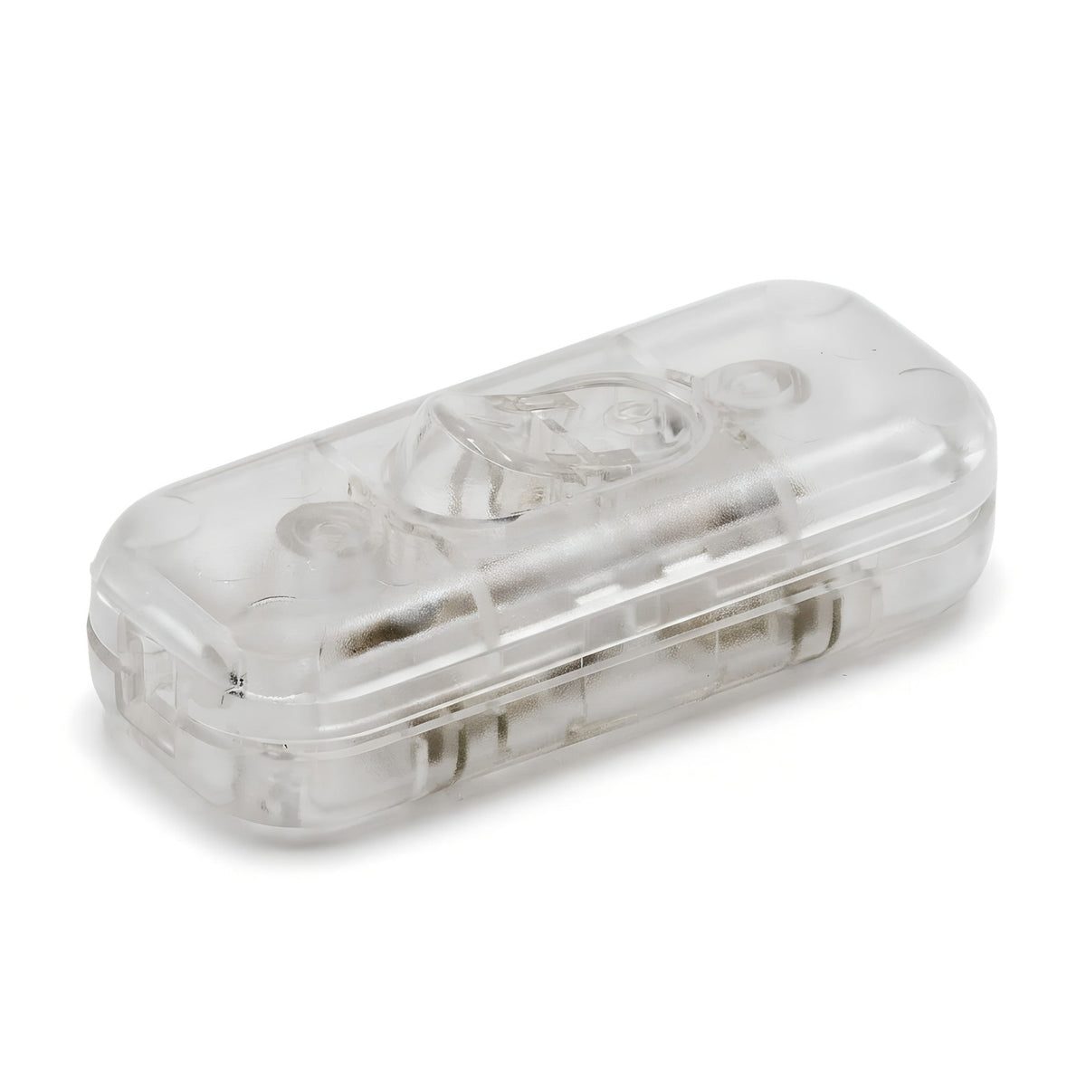 Topolet vippeafbryder til lampeledning — Transparent