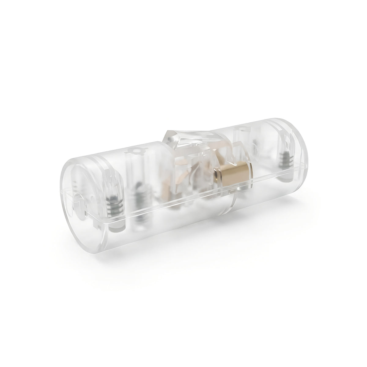 Cylindrisk enpolet vippeafbryder med jordklemme — Transparent