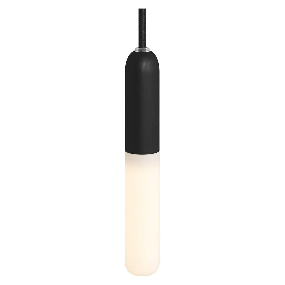 Kompakt E14-fatning i metal — Sort