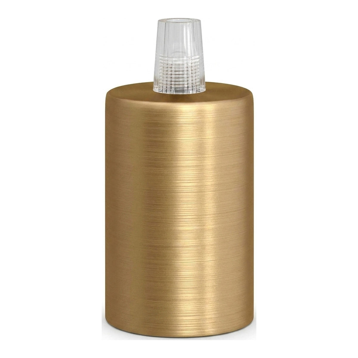 Cylindrisk E27-fatning i metal — Konisk plast / Satineret bronze