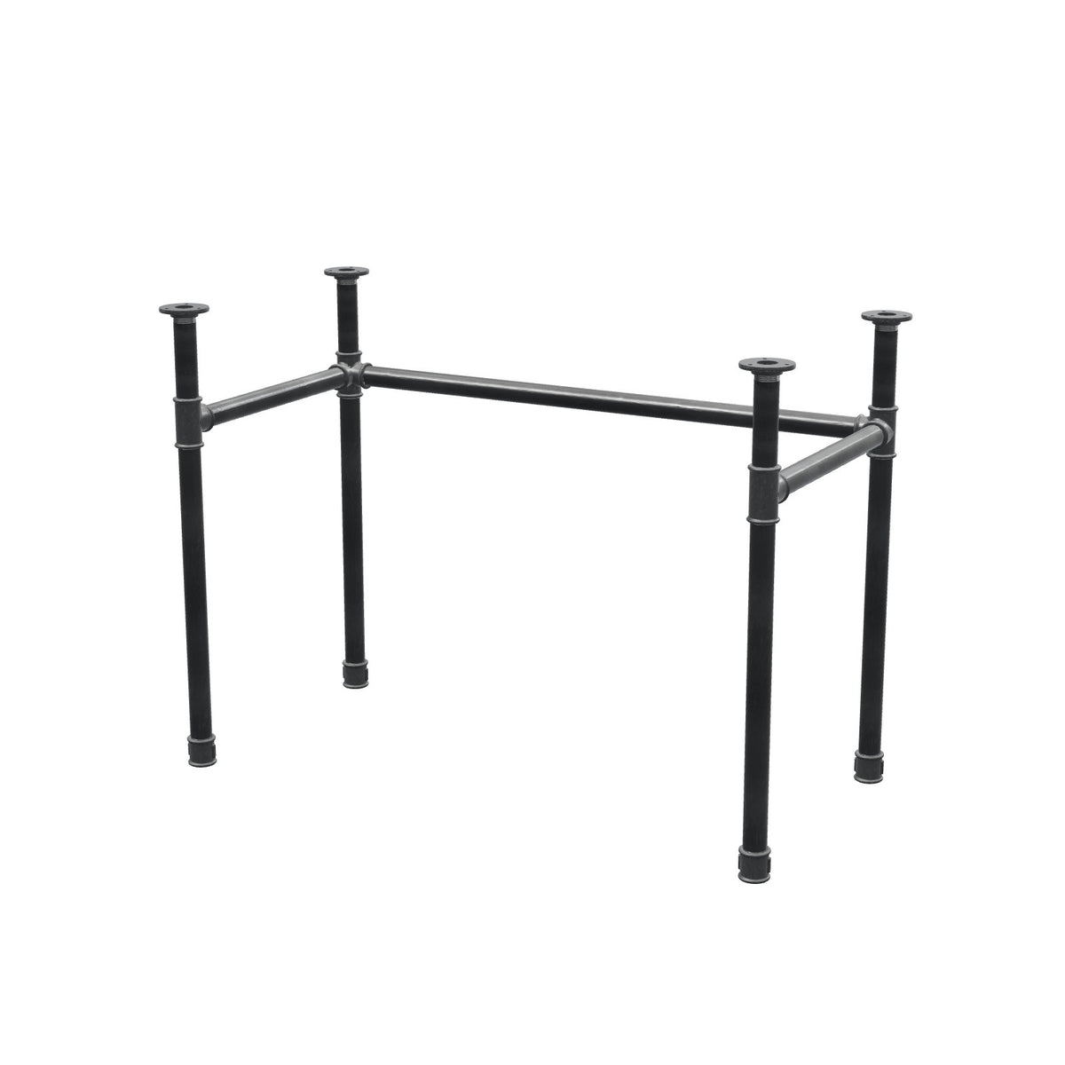Stel til skrivebord, U-form, støbejern og stål Ø 34 mm, 102 × 52 cm, højde 72 cm