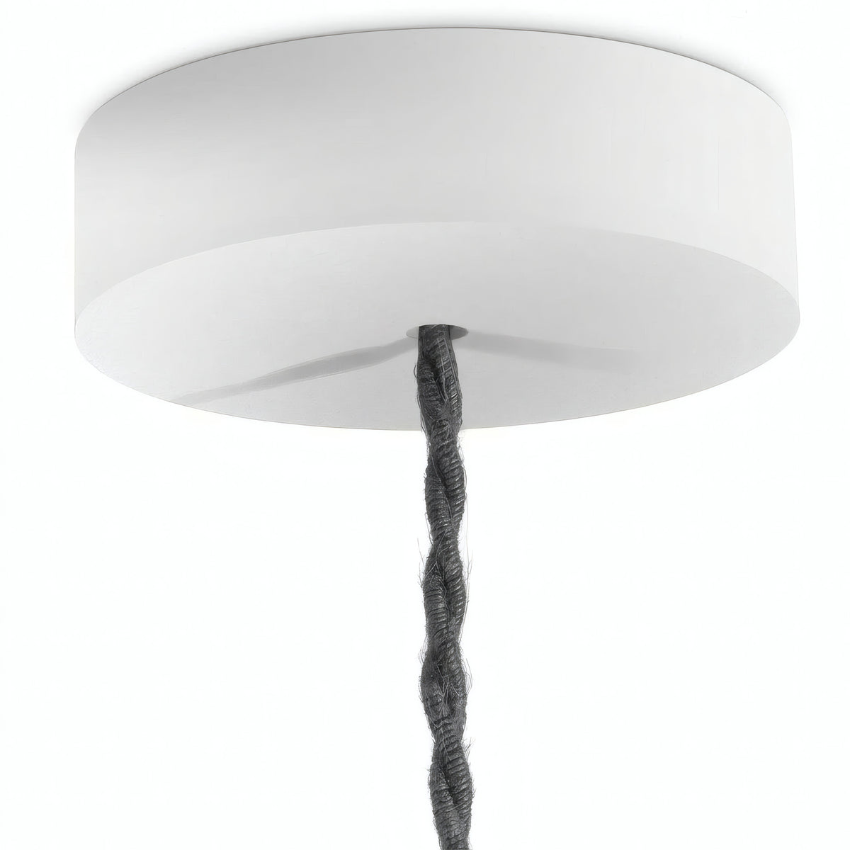 Rund roset i træ, Ø 120 mm — Hvid