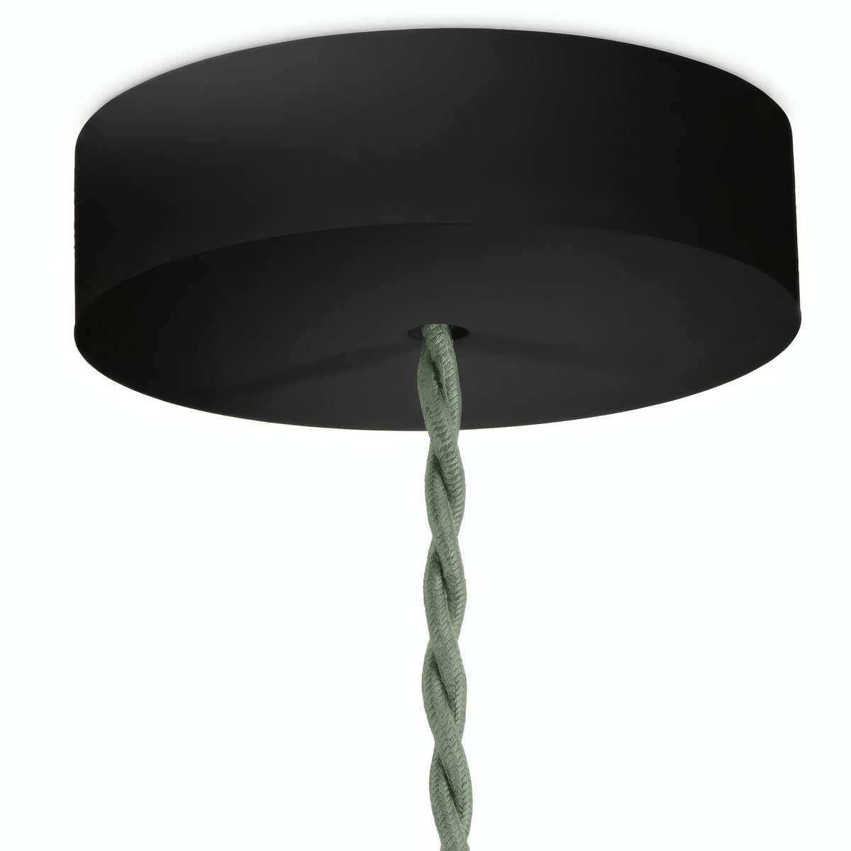 Rund roset i træ, Ø 120 mm — Sort