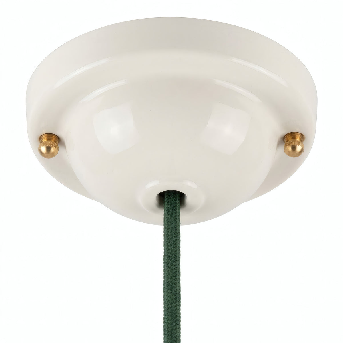 Roset i glaseret keramik — Ø 130 mm / Hvid