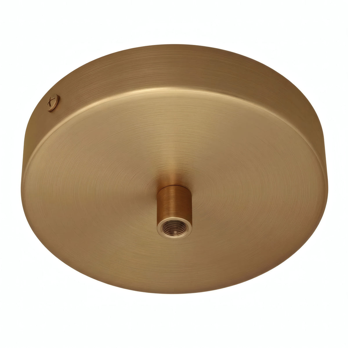 Cylindrisk roset i metal, Ø 120 mm — Cylindrisk metal / Satineret bronze
