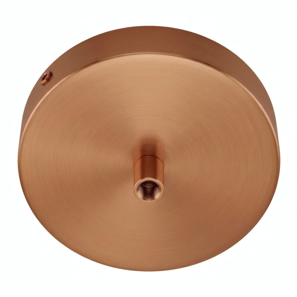 Cylindrisk roset i metal, Ø 120 mm — Cylindrisk metal / Satineret kobber