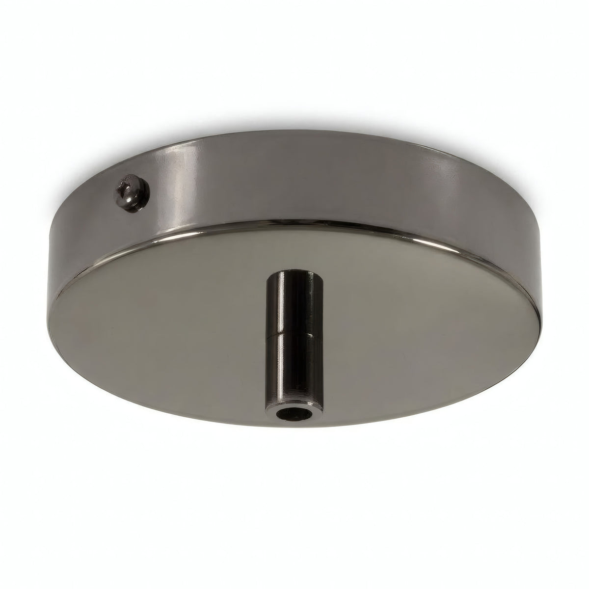 Cylindrisk roset i metal, Ø 120 mm — Cylindrisk metal / Sort perle