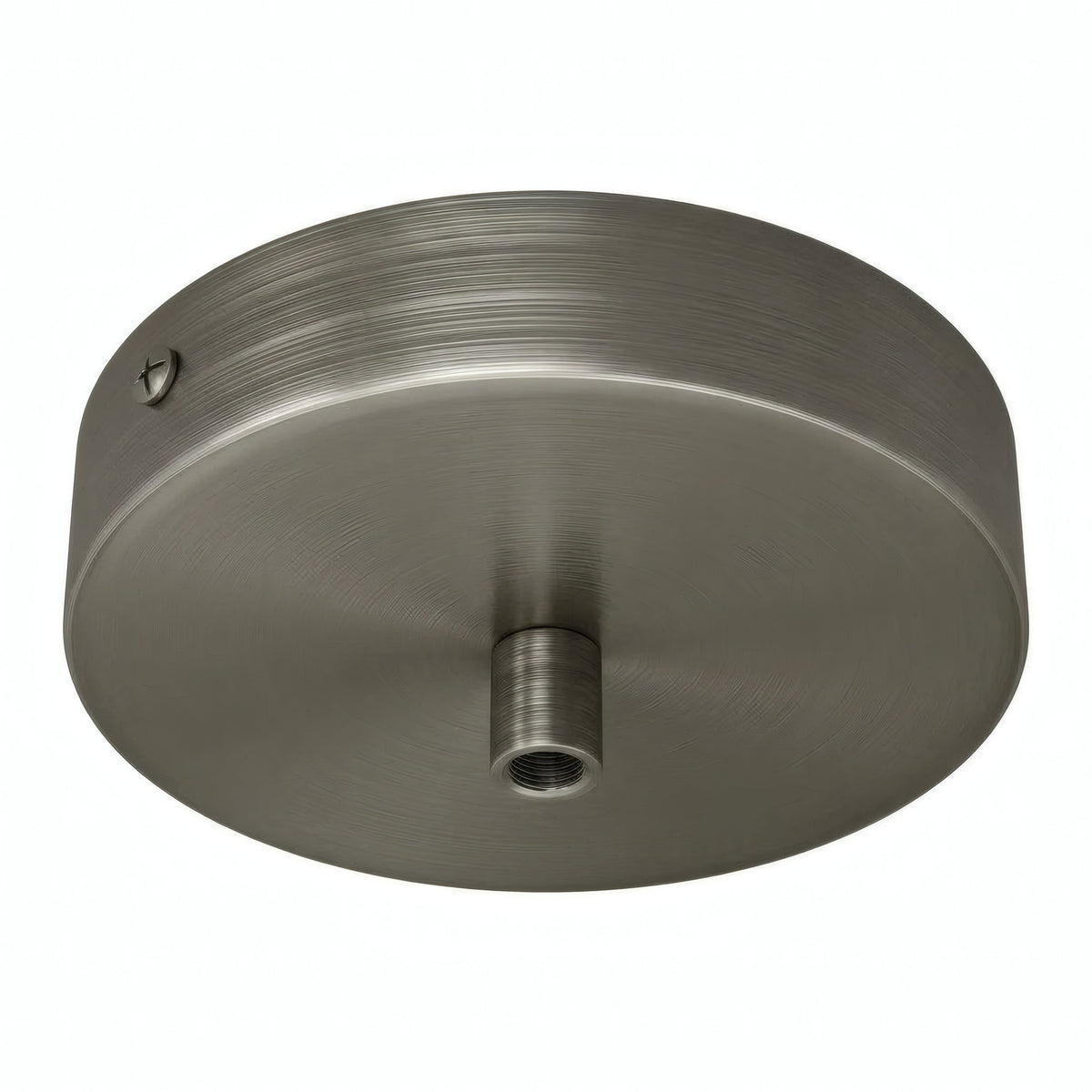 Cylindrisk roset i metal, Ø 120 mm — Cylindrisk metal / Satineret titan
