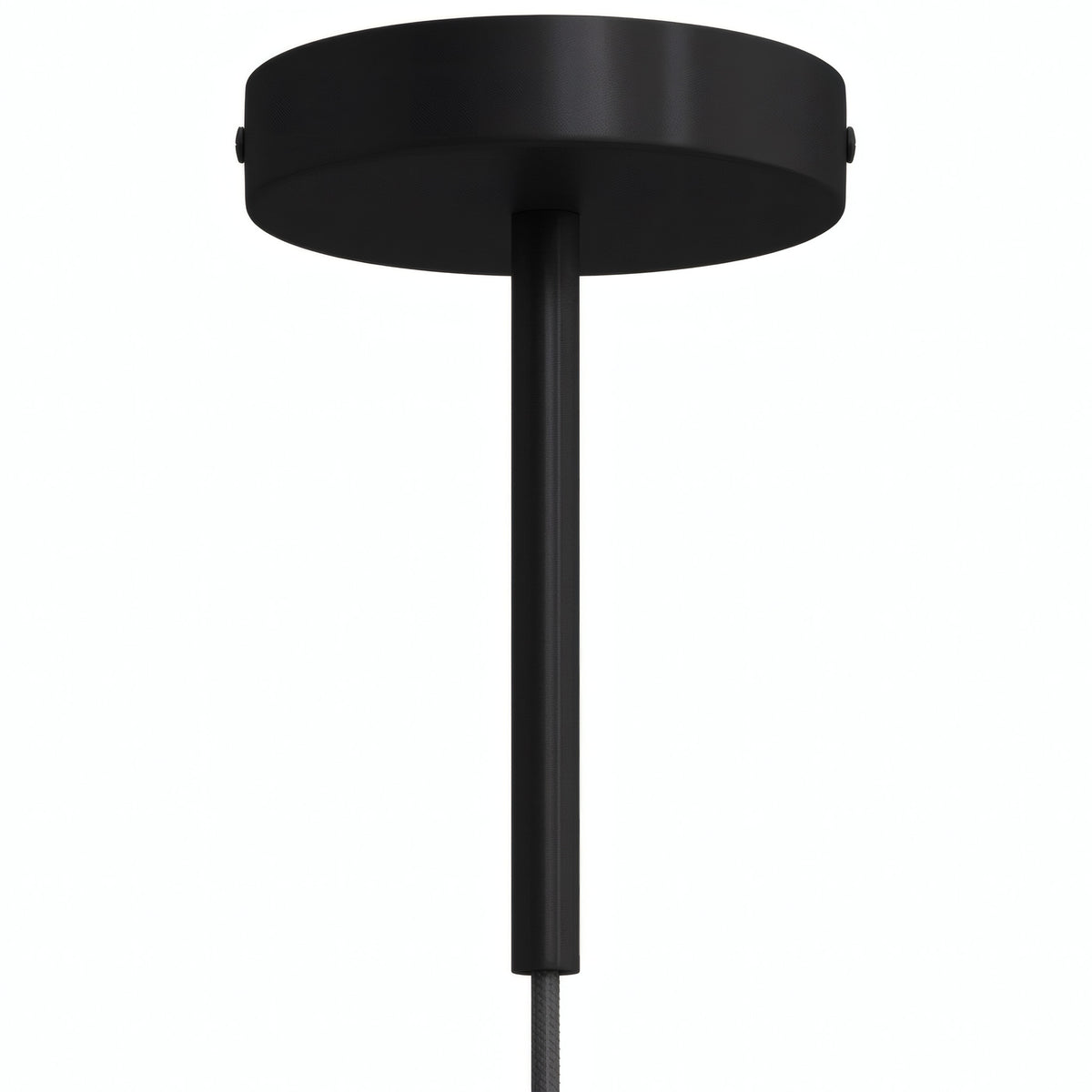 Cylindrisk roset i metal med aflastning på 15 cm — Sort