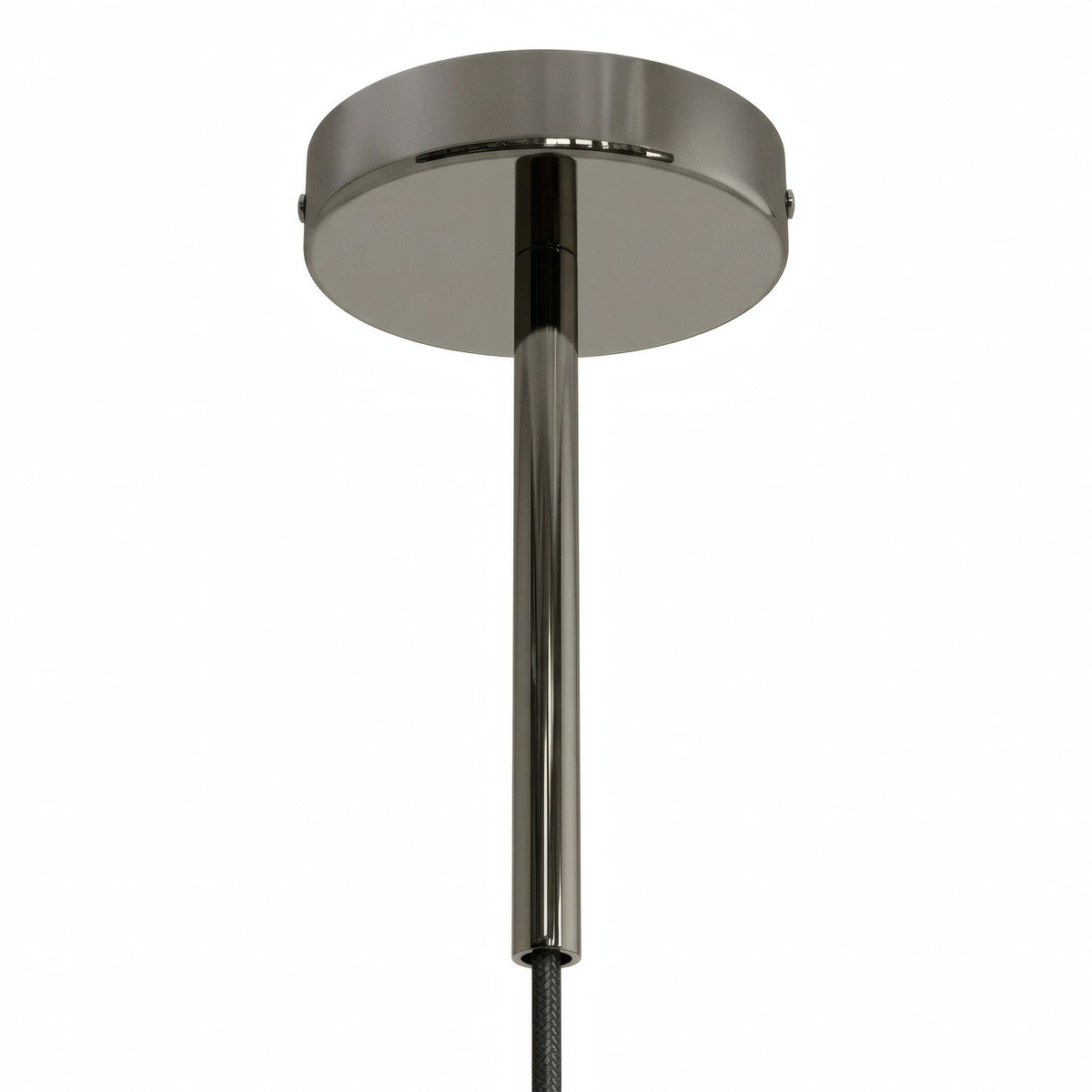 Cylindrisk roset i metal med aflastning på 15 cm — Sort perle