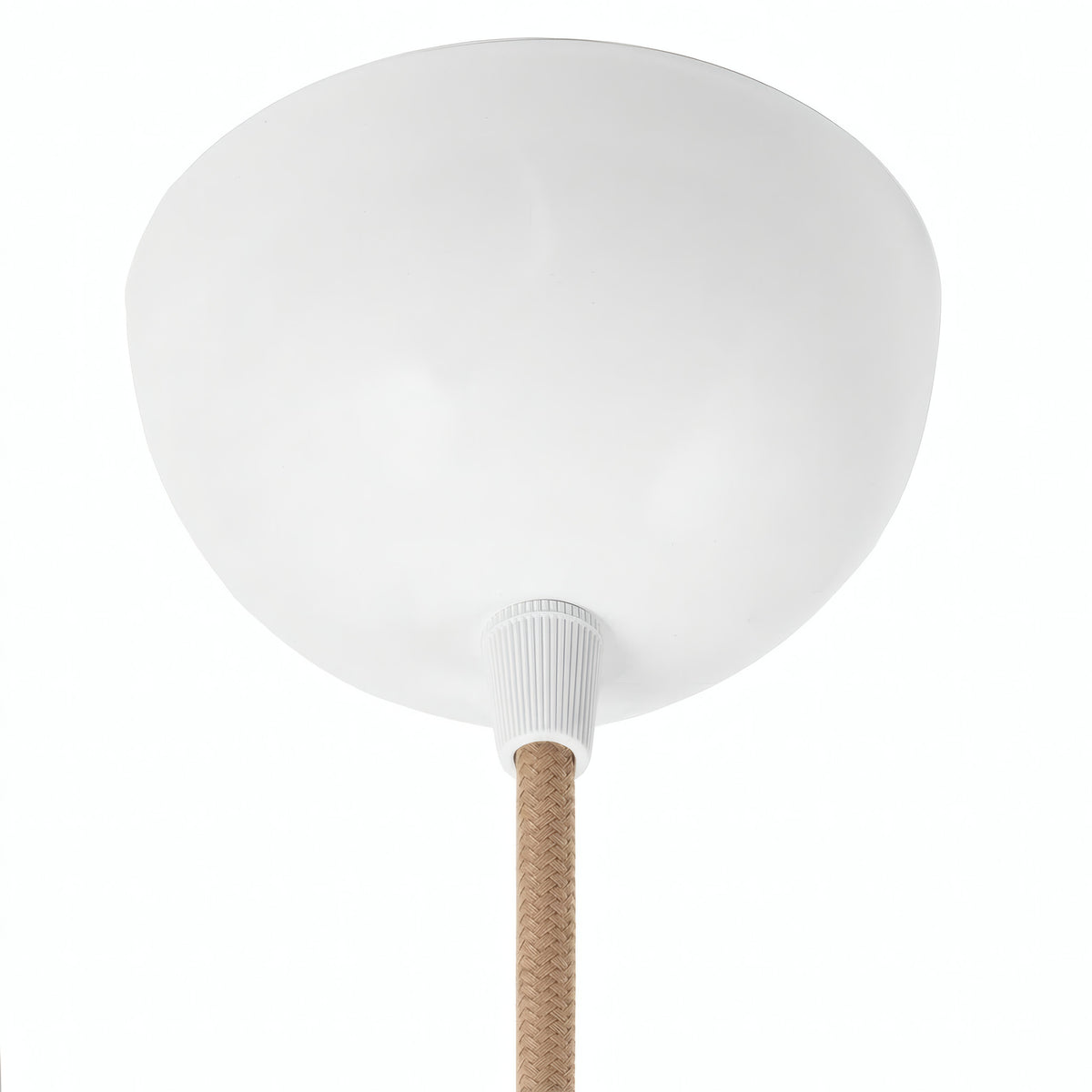 Halvkugleformet roset i metal, Ø 100 mm — Blank hvid
