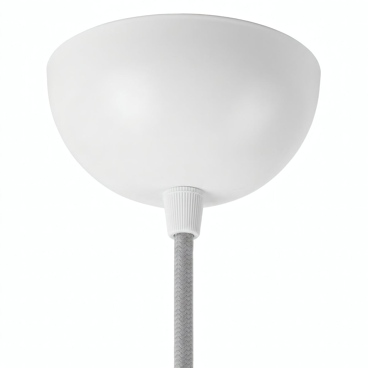 Halvkugleformet roset i metal, Ø 100 mm — Blank hvid