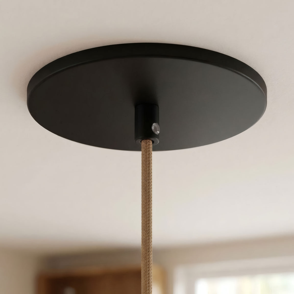 Indbygningsroset i plan med loftet, Ø 126 mm — Sort