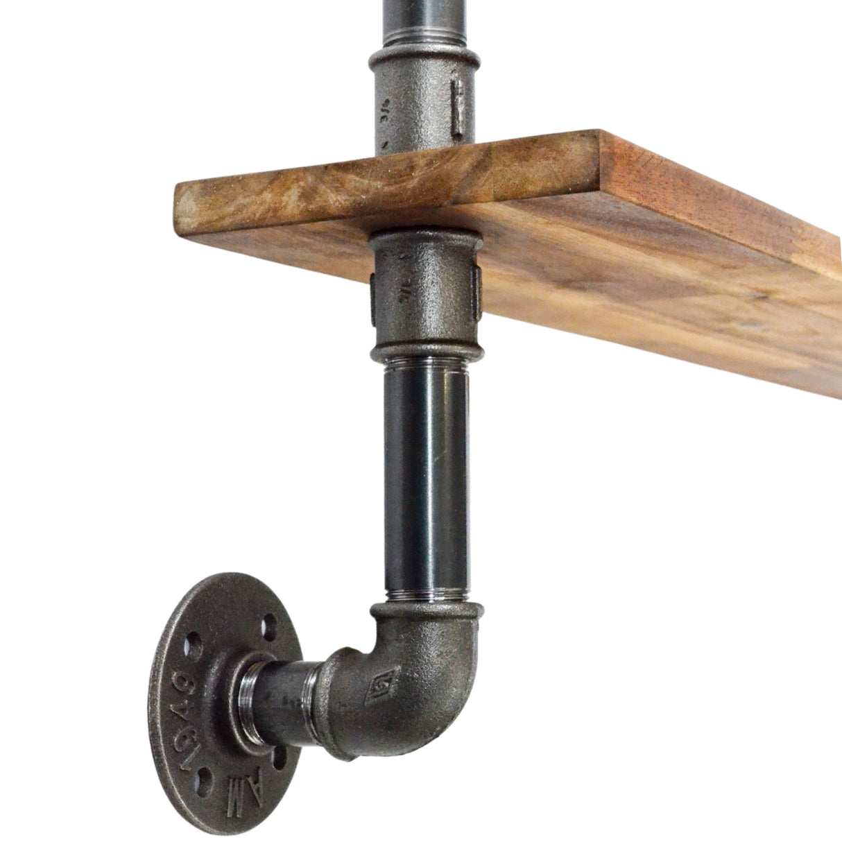 Kit étagères faible profondeur - mural ou sur pied - sur-mesure - support de tablette en raccords de plomberie - vue 13