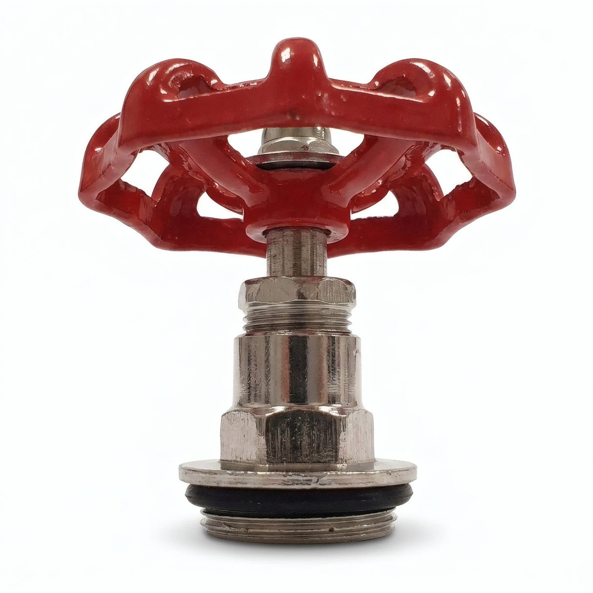 Tête de vanne déco | volant rouge - photo produit fond blanc 8