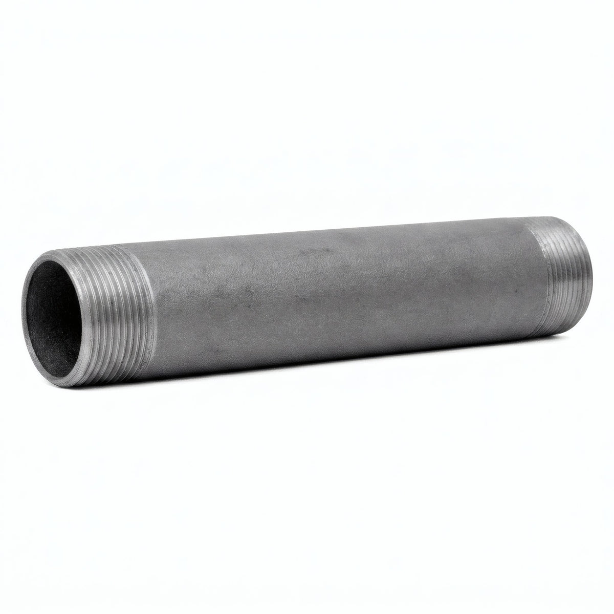 Tube 1''1/2 - 40x49mm acier noir - fileté - photo produit fond blanc 4