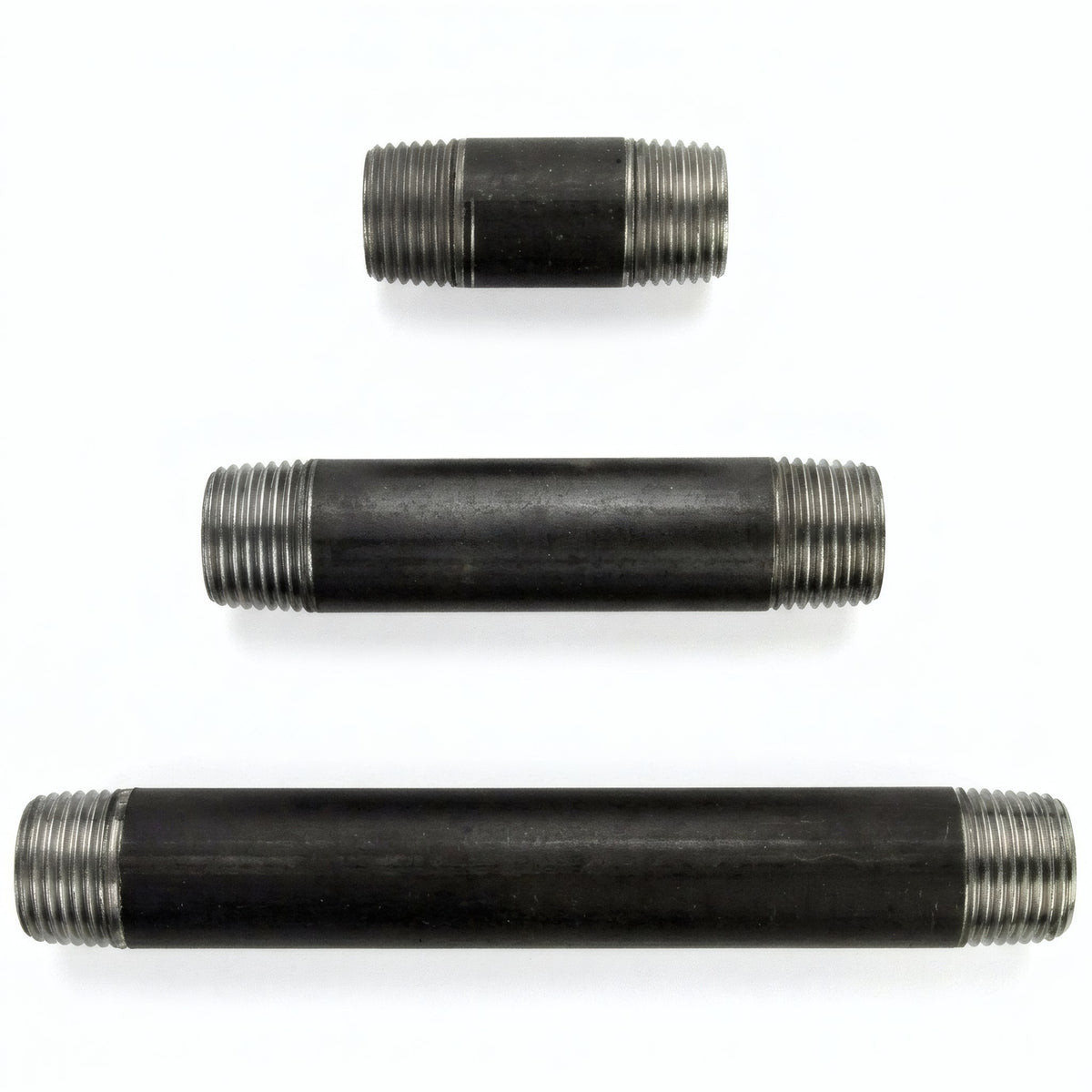 Tube 1/2'' - 15x21mm acier noir - fileté - photo produit fond blanc 6