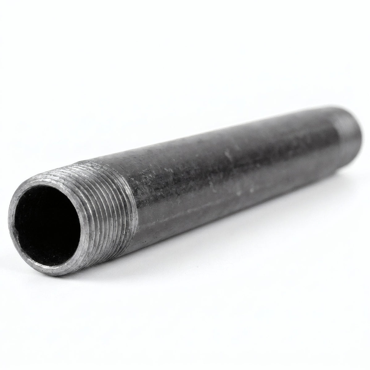 Tube 3/8'' - 12x17mm acier noir - fileté - photo produit fond blanc 2