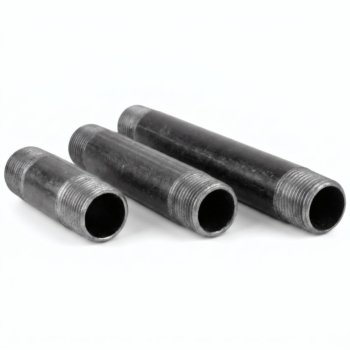 Tube 3/8'' - 12x17mm acier noir - fileté - photo produit fond blanc 4
