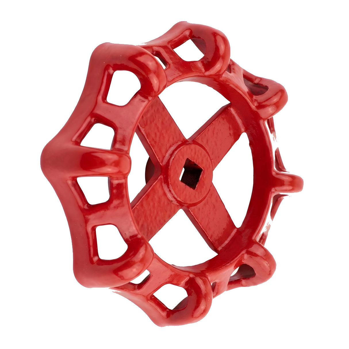 Volant rouge en fonte 125 mm pour vanne, style industriel