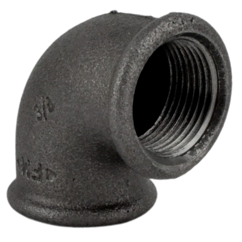 Coude petit rayon 90° F/F fonte noire - raccord coudé en fonte pour plomberie - vue 3