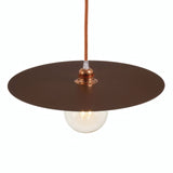 Flad skive-lampeskærm i jern Ø 40 cm til E27-fatning — Corten-look