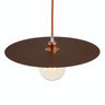 Flad skive-lampeskærm i jern Ø 40 cm til E27-fatning — Corten-look