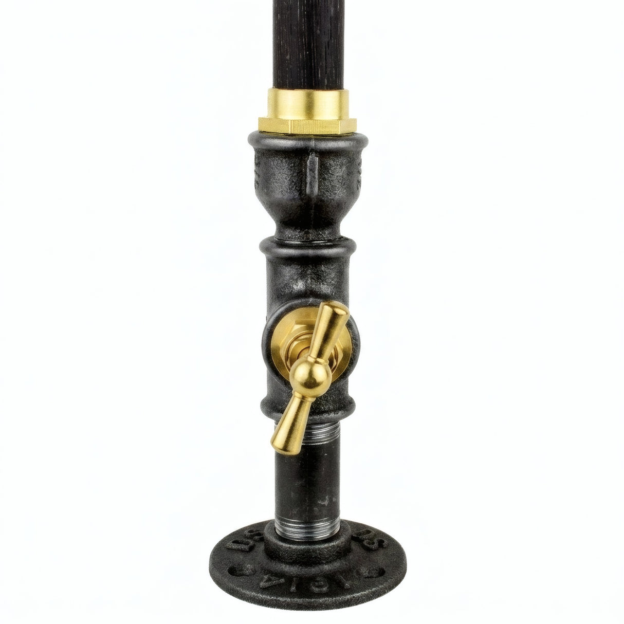 Lysestage Steampunk vandhane - produktfoto på hvid baggrund 6