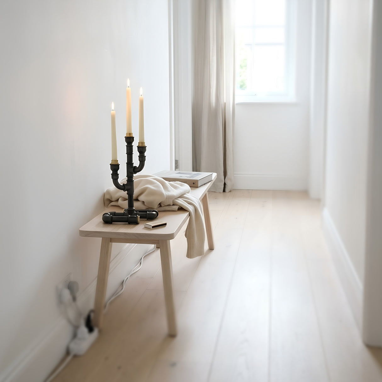 Yogi-stil industriel lysestage