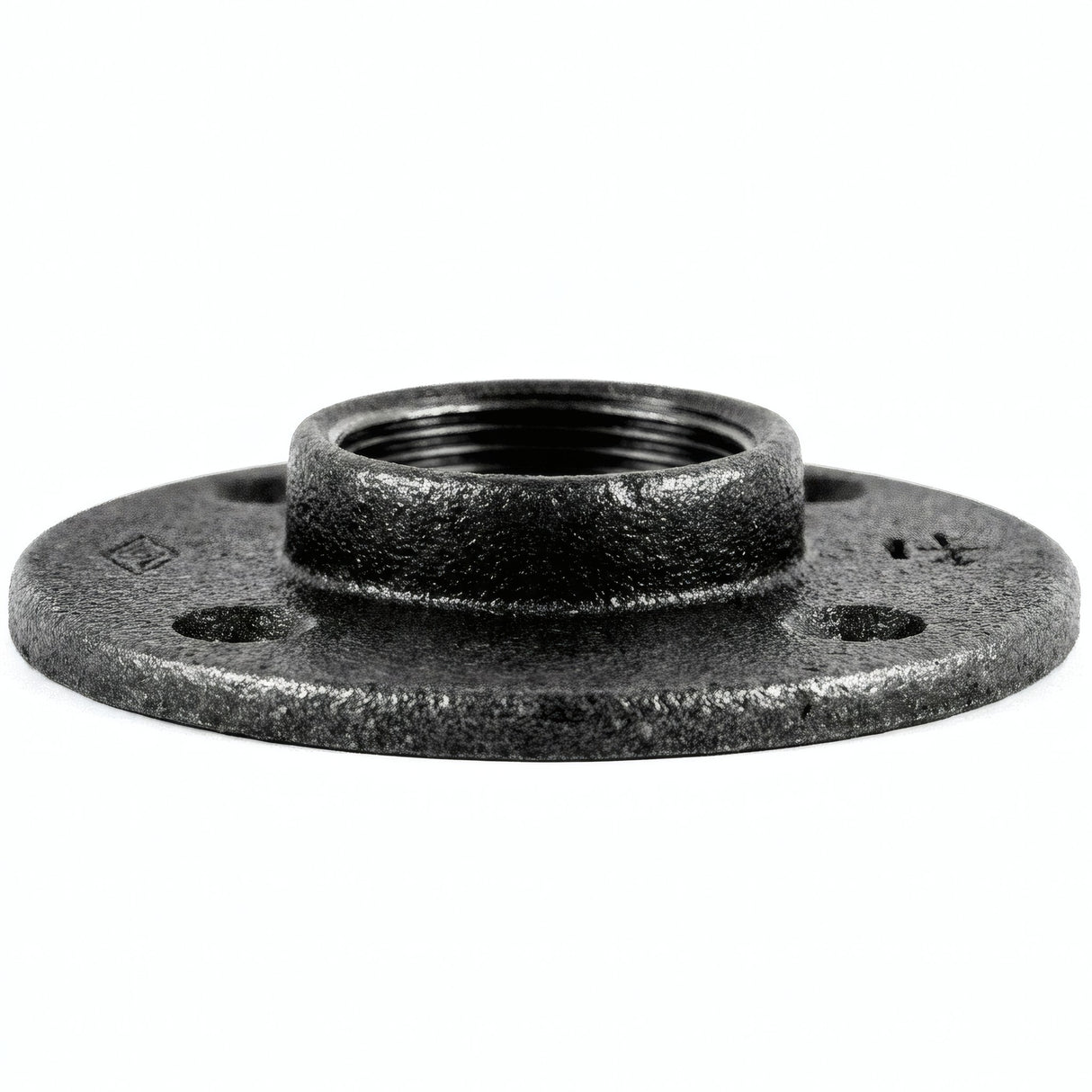 Flange 1''1/4 | 33x42mm stor diameter sort støbejern - produktfoto på hvid baggrund 2