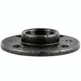 Flange 1''1/4 | 33x42mm stor diameter sort støbejern - produktfoto på hvid baggrund 2