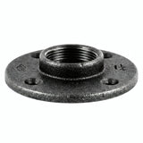 Flange 1''1/4 | 33x42mm stor diameter sort støbejern - produktfoto på hvid baggrund 4