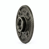 Flange 3/4'' | 20x27mm stor diameter sort støbejern - produktfoto på hvid baggrund 8