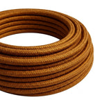 Rund stofledning med silkeeffekt – Rav