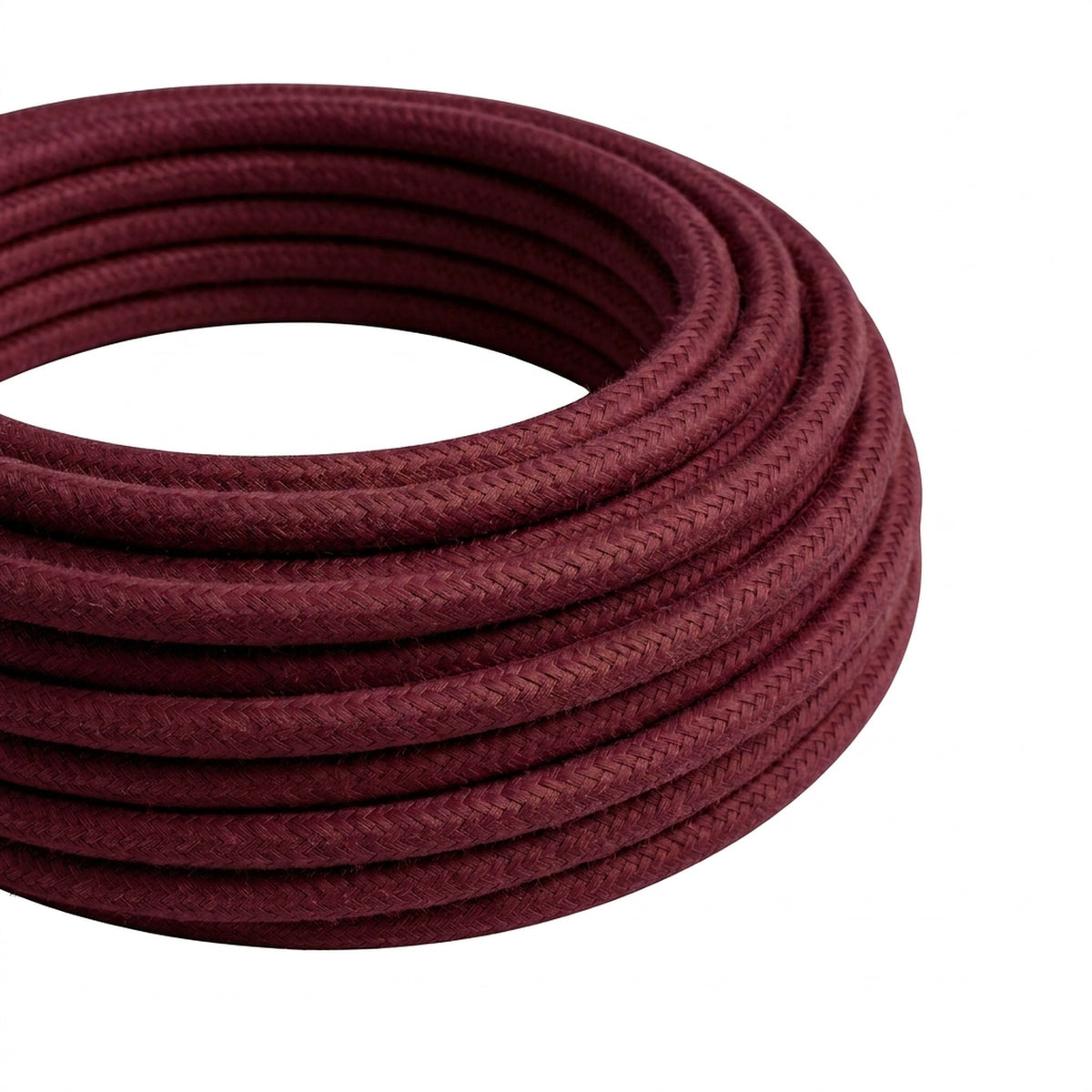 Rund stofledning med silkeeffekt – Bordeaux