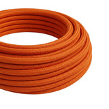 Rund stofledning med silkeeffekt – Flammeorange
