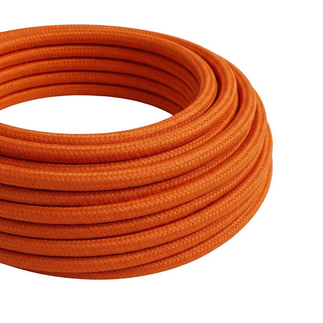 Rund stofledning med silkeeffekt – Flammeorange