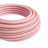 Rund stofledning med silkeeffekt – Bleg rosa