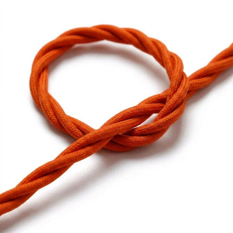 Snoet stofledning med silkeeffekt – Flammeorange