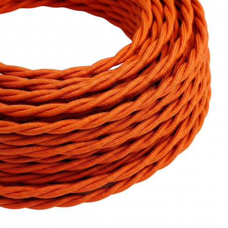 Snoet stofledning med silkeeffekt – Flammeorange
