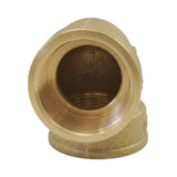 Coude 90° femelle-femelle en laiton CW617N BSP - vue de face