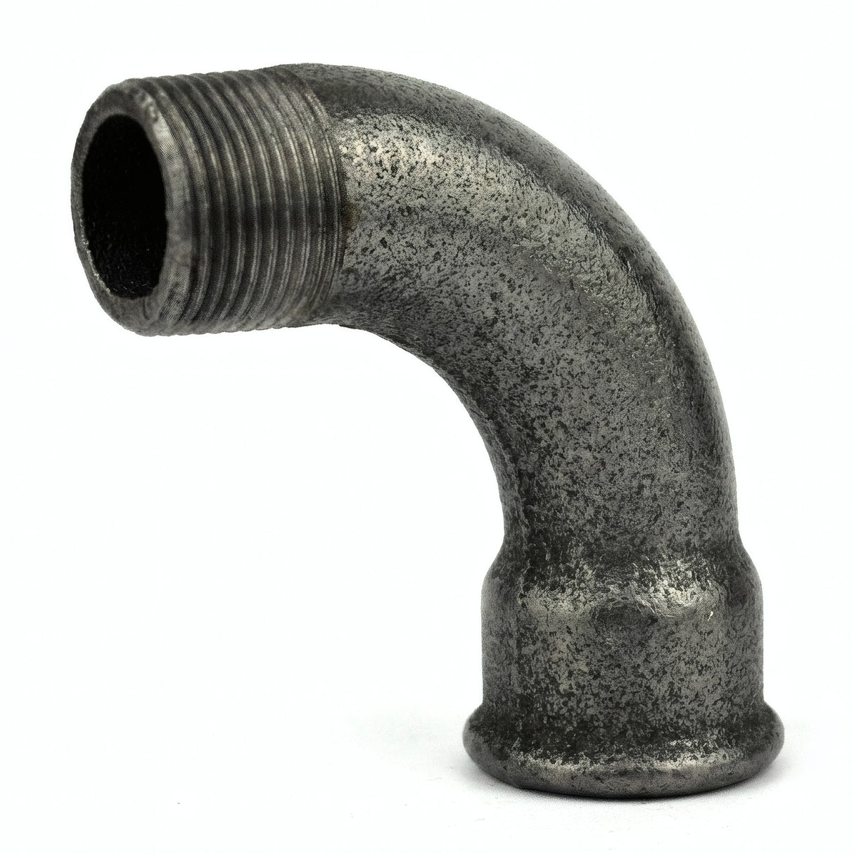 Coude grand rayon 90° M/F fonte noire - photo produit fond blanc 4