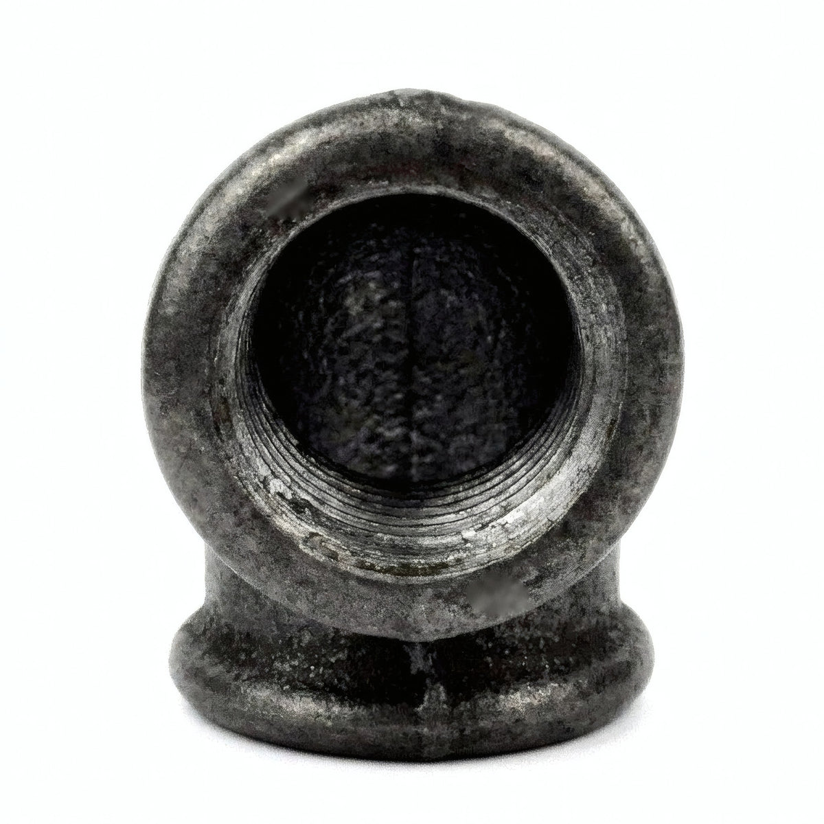 Coude petit rayon 90° F/F fonte noire - photo produit fond blanc 3