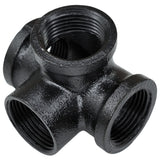 Raccord taraudé pour 4 tubes noir