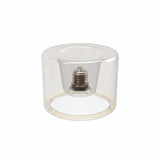 E27 LED-donutpære i klart glas, Ø 120 mm, set i trekvart profil, hvid baggrund
