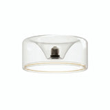 E27 LED-donutpære i klart glas, Ø 195 mm, set i trekvart profil, hvid baggrund